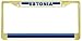 Estonia Flag Gold Tone Metal License Plate Frame Holder