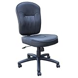 Boss Office Chairs Black Leather Armless Task Chair