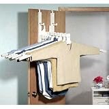 Hanging Garment Drying Rack Long (White) (34 hangers - 6)