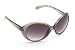 Zoom Boulevard Round Plastic Frame Sunglasses, Crystal-Grey Frame/Smoke Lens, Large