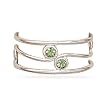 Polished Open Band Crystal Toe Ring