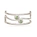 Polished Open Band Crystal Toe Ring
