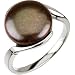 Sterling Silver Freshwater Cultured Black Coin Pearl Ring 13 MM - 14 MM Size 6 Sterling Silver Freshwater Cultured Black Coin Pearl Ring 13 MM - 14 MM Size 6