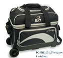 BSI Black 2 Ball Roller Bowling Bag Black/gray