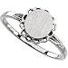 14K White Gold Oval Signet Ring