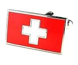 Swiss Flag Cufflinks - National/State Pride Formal Wear - Cufflinks
