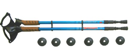 Nordic Walking Teleskop Stöcke 65 cm - 138cm - blau