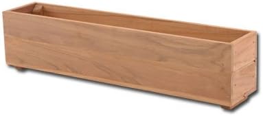Rectangle Teak Wood Herb Box Size - 19L x 4W x 4H inches