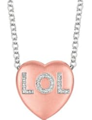 Sweethearts® Heart Shaped Necklace Pendant Rose Gold Plated-Sterling Silver 650271