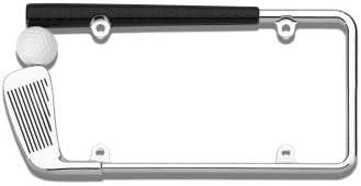 Golf Club License Plate Frame with Caps