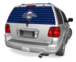 Milwaukee Brewers Rearz (24"x 66") Glass Window Tattoo - MLB Baseball