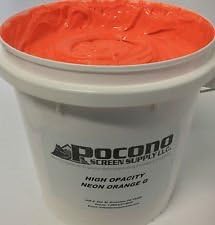 Pocono Screen Supply High Opacity Neon Orange Plastisol Ink