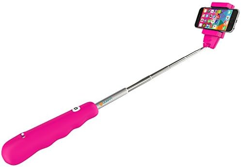 Huuman ZaZa Selfie Stick Extendable Self Portrait Monopod Pole with Bluetooth Remote Shutter Button - Adjustable Clip Fits Most Smart Phones and Cameras - Iphone, Samsung, IOS, Android - BEST Electronic Travel, Photo, Tripod/Monopods Accessories - Case Included- 2 Year Warranty *Summer Sale*