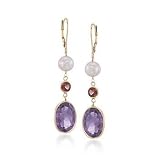 13.20 ct. t.w. Multi-Gemstone Drop Earrings In 14kt Yellow Gold