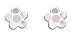 Kit Heath Sterling Silver 4E05Ps Ladies Pink Shell Studs