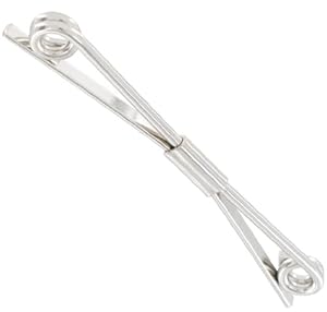 Large Sterling Silver Pl Mens Collar Bar Clip 2 1/2