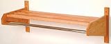 24" Coat and Hat Rack - Light Oak Finish (Light Oak) (11.5"H x 25.75"W x 15.5"D)