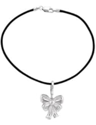 Vintage-Inspired Bow Design Charm or Bracelet 14K White 07.00 Inch 85370