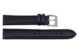 Hadley Roma Black 18mm Smooth Sport Leather Watch Band