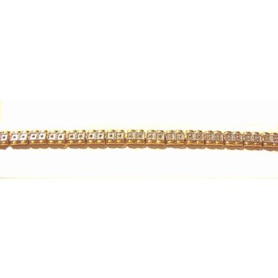 Women's Arthritis Therapy Link Bracelet with Gorgeous Design and Clear Rhinestones