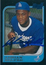 Adrian Beltre Autographed 1997 Bowman Card