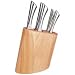 6 Pc. Cutlery Set with Knife Block (Natural/Stainless) (6 W x 7 D x 13 H)