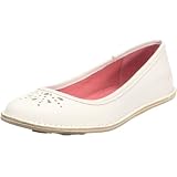 ballerine cuir blanc Kickers Glams Ballerines femme