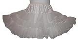 New White Knee Length Crinoline Slip Pageant Flower Girl