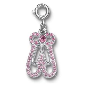 Buy CHARM IT! Double Pink Ballet Shoes Charm with TONS of Austrian Crystals by  