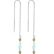 Handcrafted Genuine Sterling Silver Aurora DIGNIFIED Threader Earrings MADE WITH SWAROVSKI ELEMENTS