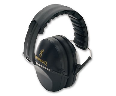 New Browning Buckmark Hearing Protector NRR 34dB Black Soft Comfortable Foam Eear Cups Foldable
