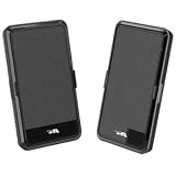31GbUxHdIIL. SL160  Cyber Acoustics Ca 2988 Speaker System Unique Magnetic Clamp Handy Carrying Pouch Awesome Sound