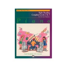 Alfred's Basic Piano Course: Sight Reading Book Complete Level 2 and 3 Book by 