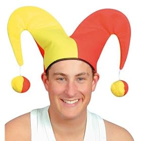 Novelty Fun Hats | Jester (multi peak with 2 balls)