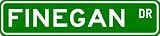 FINEGAN Street Sign ~ Personalized Family Lastname Sign ~ Gameroom, Basement, Garage Sign ** ALUMINUM