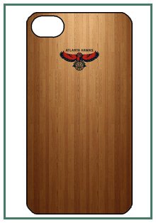 Atlanta Hawks NBA Team Logo Wood Floor Pattern iPhone 4s iPhone4s Black Designer Hard Case Cover
