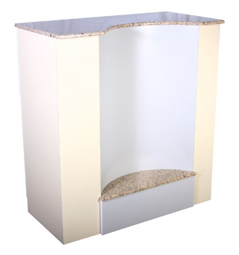 Bar Manicure Table - Beige/Gray/ Brown granite top