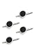Solid 14k White Gold Coordinating Stud Set (4)