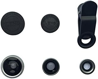 Vinious® 3 in 1 Clip-on 180 Degree Fish Eye Lens + Wide Angle + Macro Lens for for iPhone SE, 6, 6S, 5, 5S, 5C, iPod Touch, Samsung Galaxy S3, S4 (Silver)