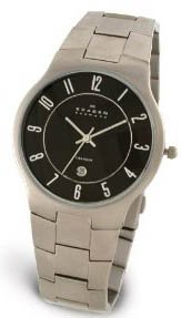 Skagen #O572XLTXM Men's Titanium Links Super Slim Dress Watch