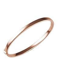 CleverEves 18Kt Gold Pink Flat Bangle 4mm