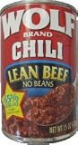 Review Conagra Foods  / Wolf Chili w/o Beans Lean Beef 15 oz 12 count