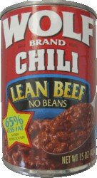 Wolf Chili w o Beans Lean Beef 15 oz 12 count by Conagra Foods