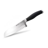 Anolon Advanced Santoprene Cutlery 7-Inch Santoku, Black