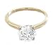 Certified 1.08 Carat K I1 Round Cut Diamond Engagement Solitaire Ring in 18ct Solid Yellow Gold