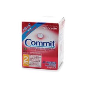 Nicorette Commit 4mg Cherry Flavor Stop Smoking Lozenges POPPAC - 48ea