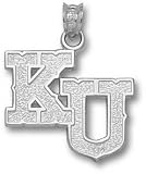 Kansas Jayhawks Solid Sterling Silver ''KU'' Pendant