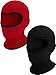 2 Pieces Kids Balaclava Ski Mask Windproof Neck Warmers Ear Muffs Hats Winter Fleece Gaiters for Boy Girls (Black, Red)