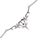 TRIBAL HEART No. 1 Ruby Red BACK Belly Chain
