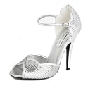 Red Herring-Silver scalloped edge sequin sandals